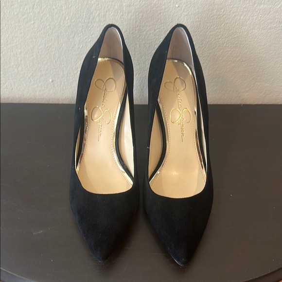 Jessica Simpson Pumps 7.5 Simple Black Pumps Classic Pointed-Toe Pumps - Picture 1 of 9